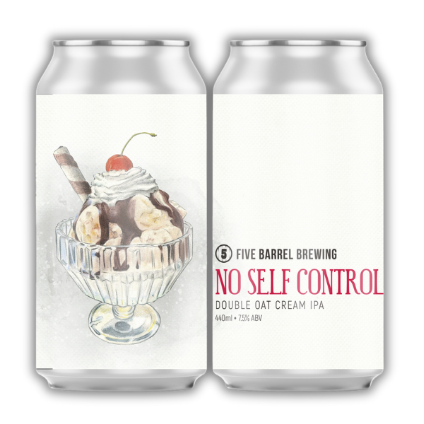 Five Barrel No Self Control Double Oat Cream IPA