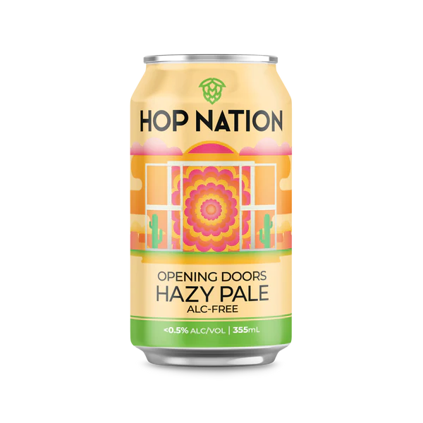 Hop Nation Opening Doors Hazy Pale Alcohol Free