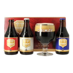 Chimay 3 Beer and Glass Gift Pack - Belgium