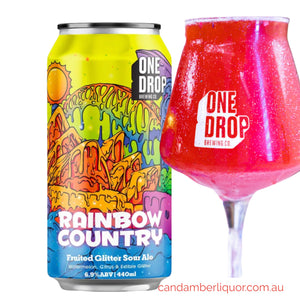One Drop Brewing Co Rainbow Country Double Fruited Glitter Sour Candy Ale