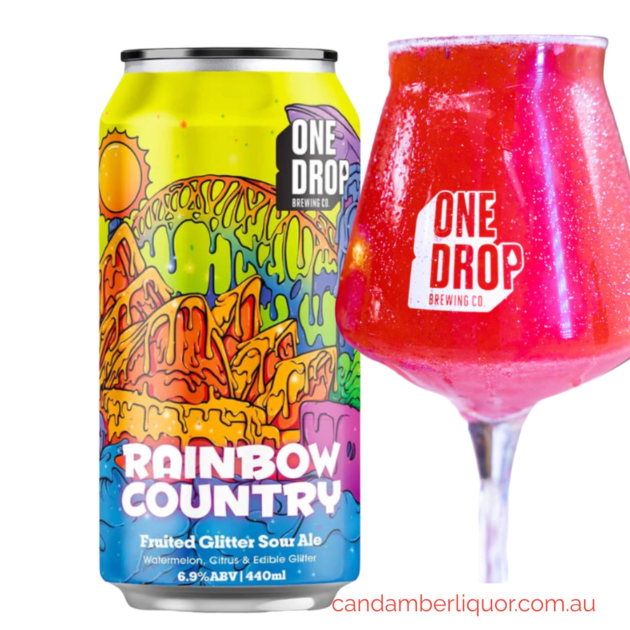One Drop Brewing Co Rainbow Country Double Fruited Glitter Sour Candy Ale